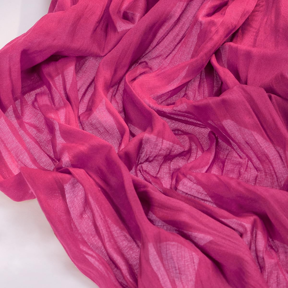 Socomi Hot Pink Cheesecloth Table Runner - 120 Inch Fuchsia Boho Rustic Decor for Weddings & Parties