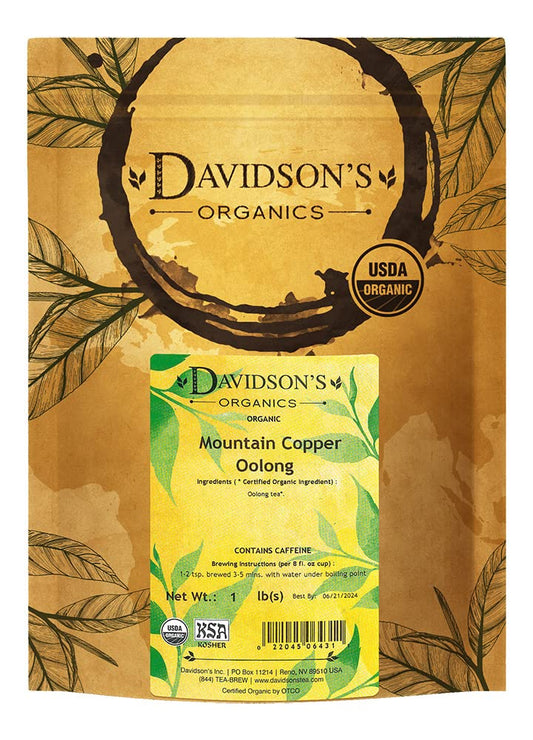 Davidson's Organics, Mountain Copper Oolong, Loose Leaf Tea, 16-Ounce Bag