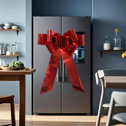 Big Car Bow - 30 Inch Giant Red Gift Bow for Cars, Birthdays, Christmas & Parties | Perfect for Present & Home Decor