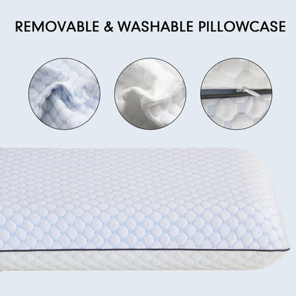 Okao Home Goods Memory Foam Pillow, King Ventilated Bed Pillow,Washable Cover,Cooling,Contoured Support, King 1 Pack