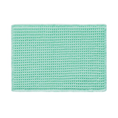 TYUU Waffle Bath Mat, Boho Bathroom Rugs Non Slip Washable Super Absorbent Quick Dry Cute Bath Mat Farmhouse Bathroom Decor, 36"x24" Aqua Blue