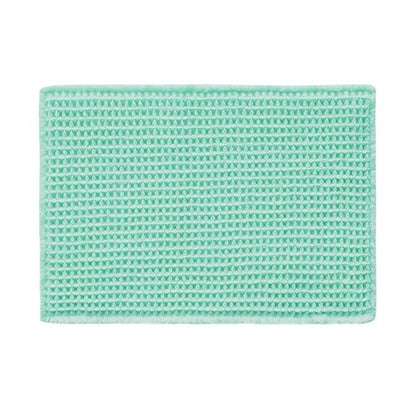 TYUU Waffle Bath Mat, Boho Bathroom Rugs Non Slip Washable Super Absorbent Quick Dry Cute Bath Mat Farmhouse Bathroom Decor, 36"x24" Aqua Blue