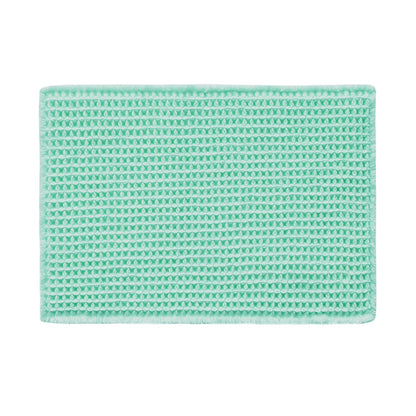 TYUU Waffle Bath Mat, Boho Bathroom Rugs Non Slip Washable Super Absorbent Quick Dry Cute Bath Mat Farmhouse Bathroom Decor, 48"x24" Aqua Blue