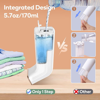 Skiennix Mini Travel Steamer - Dual Voltage 110-240V, 170ml Tank, Lightweight & Portable Wrinkle Remover