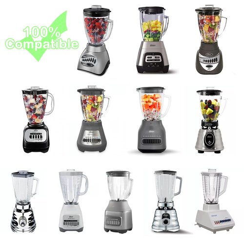 6 Cup Blender Glass Jar Replacement Parts with Blade for Oster Osterizer NOT fit Pro Master or Versa models