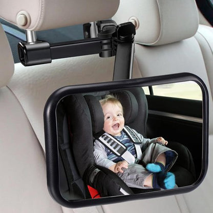 Baby Car Mirror - 360° Flexible Arm for Clear View | Easy Install Hook Clip for Rear Facing Infants