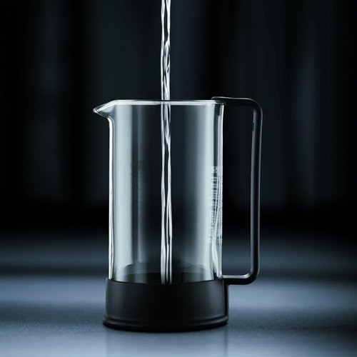 Bodum 34oz Brazil French Press Coffee Maker - High-Heat Borosilicate Glass, Black Finish