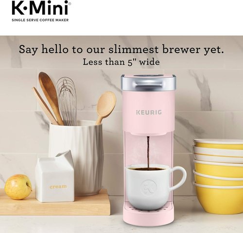 Keurig K-Mini Coffee Maker - Compact Single Serve K-Cup Pod Brewer | 6 to 12oz, Dusty Rose Finish