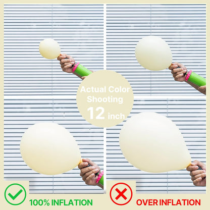 PartyWoo Pastel Yellow Balloons - 100 Pcs in Various Sizes for Baby Shower & Birthday Decor | Light Yellow