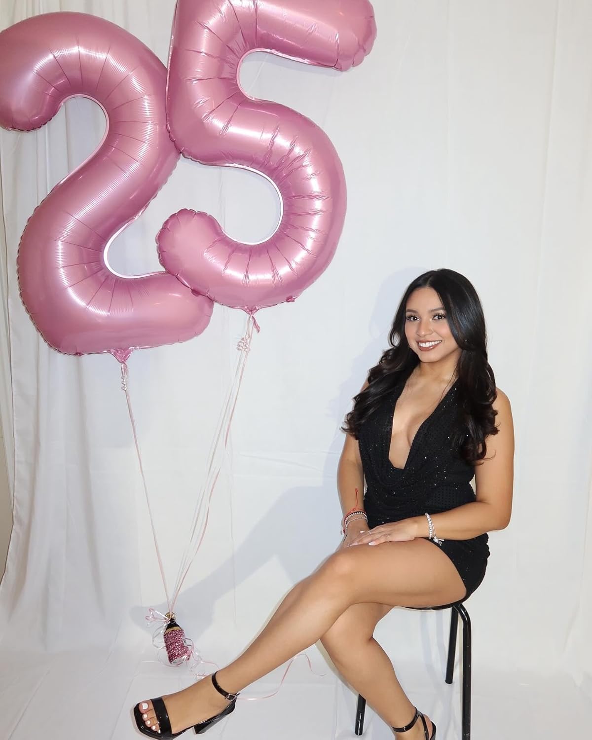 Pearlescent Pink Number 4 Balloon - 40 Inch Large Birthday Decoration for Girls' 4th Party