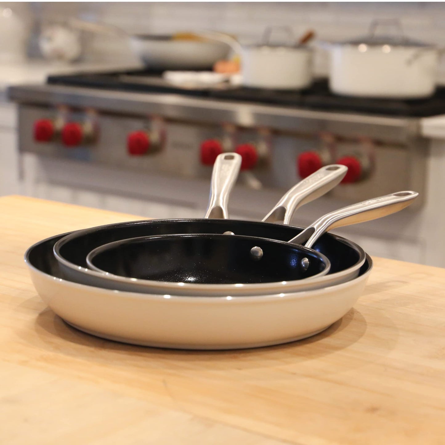 ValenCera TeChef Collection | 12" Ceramic Nonstick Frying Pan Skillet, Nontoxic - Free of PFAS, PFOA, PTFE, Made in Korea (12-in)