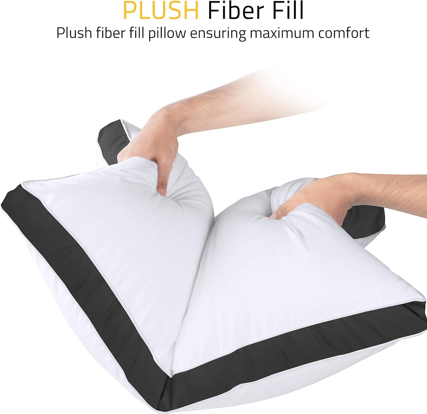 Utopia Bedding King Size Bed Pillows - Soft & Fluffy Down Alternative | Set of 2, Cooling Gusseted Design