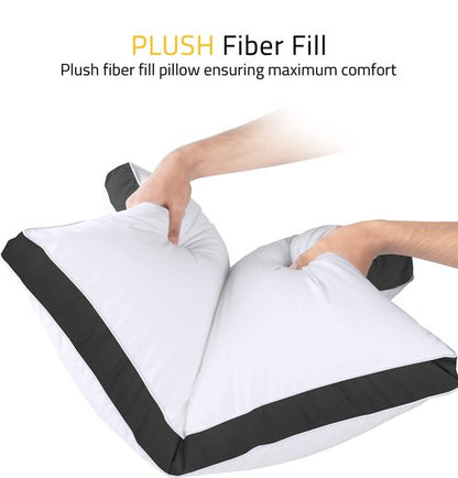 Utopia Bedding Bed Pillows for Sleeping King Size (Black), Set of 2, Soft & Fluffy Pillow with Down Alternative Filling, Cooling, Hotel Quality, Gusseted Pillow for Back, Stomach or Side Sleepers