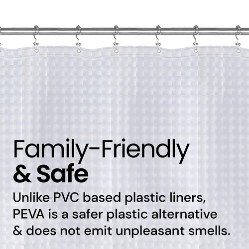 LiBa Waterproof PEVA 8G Shower Curtain, Plastic for Shower Stall, Bathtubs, Heavy Duty Bathroom Shower Curtain, Weighted Magnets,Rustproof Grommets - 3D Cat Eyes Pattern, 72x72