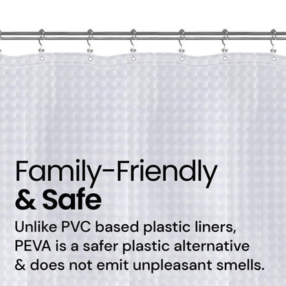 LiBa Waterproof PEVA 8G Shower Curtain, Plastic for Shower Stall, Bathtubs, Heavy Duty Bathroom Shower Curtain, Weighted Magnets,Rustproof Grommets - 3D Cat Eyes Pattern, 72x72