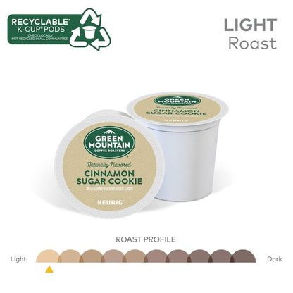 Green Mountain Coffee Roasters Light Roast Pods - Cinnamon Sugar Cookie Flavor | 12 Count