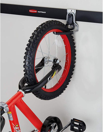 Rubbermaid Fasttrack Heavy-Duty Bicycle Storage Wall Hook - Vertical Bike Rack for Bikes Up to 50 lbs (4 Pack)