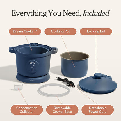 Our Place Dream Cooker - 6 Qt Ceramic Nonstick Multicooker & Pressure Cooker with Touchscreen Controls | Blue Salt