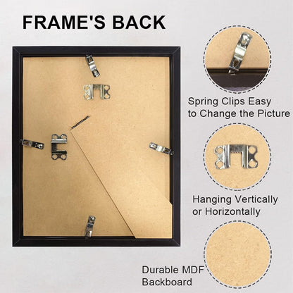 TWNSLLA Bathroom Wall Art - Funny Black and White Decor for Guest Toilets | 8"x10" Framed Print