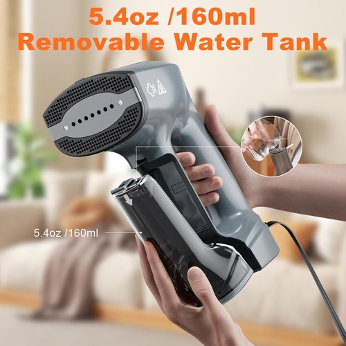 GHORA Vacuum Steamer - Powerful 3500Pa Handheld Garment Steamer & Iron | Portable Dual-Mode (110-120V)