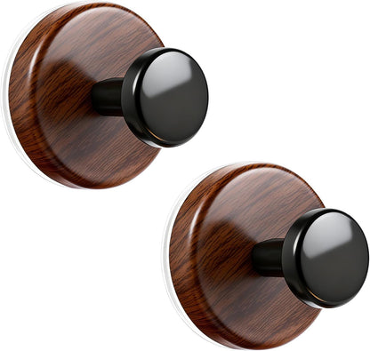 Walnut Wreath Hanger - Heavy Duty Suction Cup Hook for Front Door | 2-Pack for All Seasons