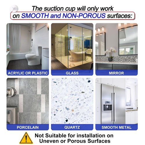 Bntuk Suction Cup Hooks for Shower, Removable Towel Hooks for Bathroom Window Glass Door Wall, Bath Robe Looafh Hook for Hanging - 2 Pack, White