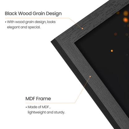 upsimples 8x10 Picture Frame, Wall Gallery Photo Frames with Engineered Wood, Black 1 Pack