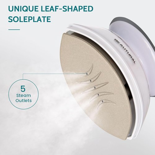 Beautural Mini Travel Steam Iron - Dual Voltage, Non-Stick Soleplate, Anti-Slip Handle | Perfect for Sewing & Quilting