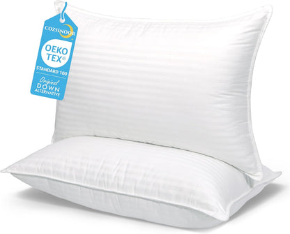 COZSINOOR Queen Size Bed Pillows - Hotel Quality Cooling Microfiber Set of 2 for All Sleep Positions