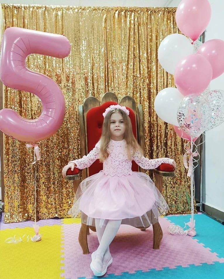 Pearlescent Pink Number 0 Balloon - 40 Inch Birthday Decoration for Milestone Celebrations