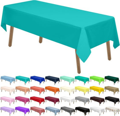 Aqua Blue Tablecloths by [Brand Name] - Disposable 54 x 108 Inch Covers for Baby Showers & Parties