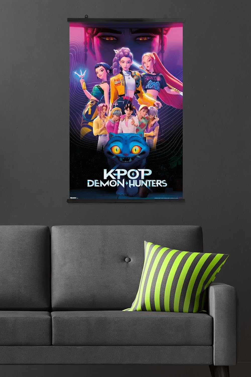 Netflix KPop Demon Hunters Wall Poster - Premium Clip Bundle, 34L x 22.4W Inches