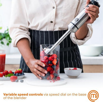 MasterChef Immersion Blender - Powerful 400W Handheld Puree Stick with Variable Speed Control | Stainless Steel