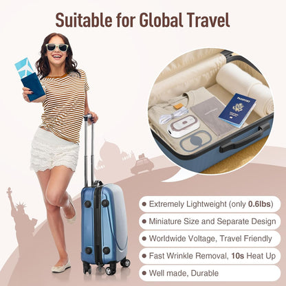 Skiennix Mini Travel Iron - Portable 100-230V Dry Iron with Non-Stick Soleplate | Ultra-Lightweight for Sewing & Quilting