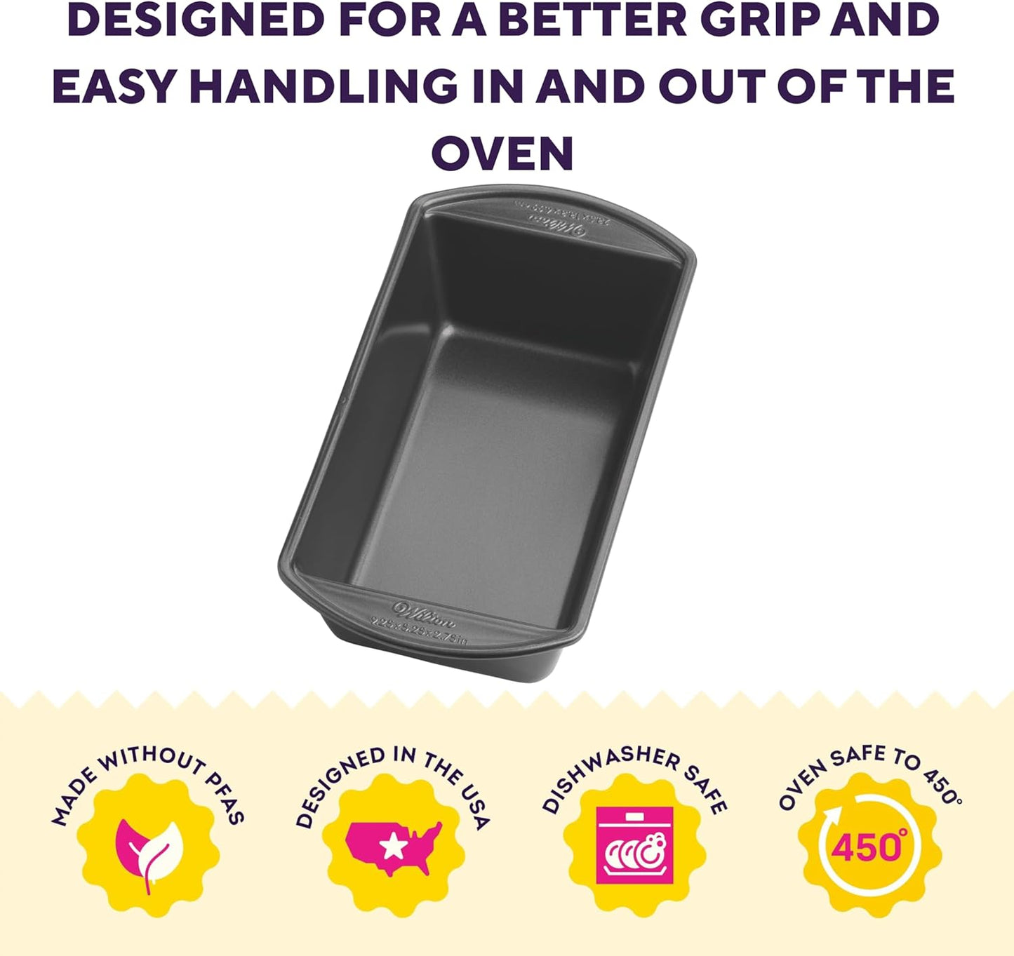 Wilton Gold Non-Stick Bakeware Large Loaf Pan - Perfect for Breads & Pound Cakes - Even Heat Distribution - 9.25 x 5.25 x 2.75 Inch