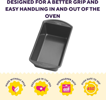 Wilton Gold Non-Stick Bakeware Large Loaf Pan - Perfect for Breads & Pound Cakes - Even Heat Distribution - 9.25 x 5.25 x 2.75 Inch