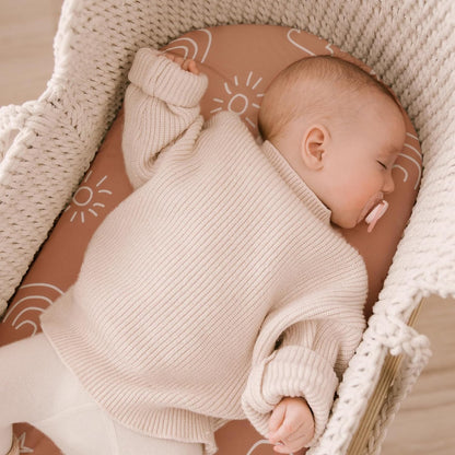 Yoofoss Bassinet Sheets - 3-Pack Fitted Sheets for Halo, Baby Delight & Angelbliss | Soft, Breathable Design (Brown & Animals)