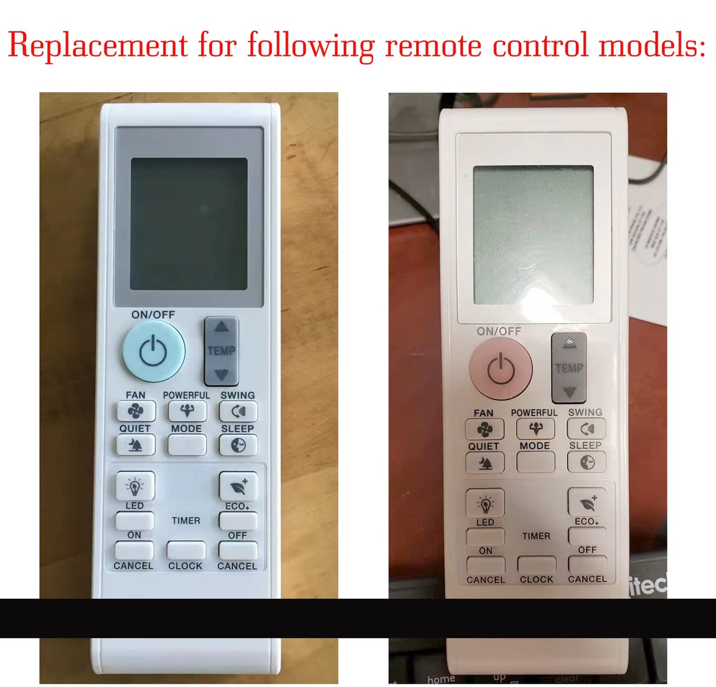 Replacement for DAIKIN Air Conditioner Remote Control FTKB09AXVJU FTKB12AXVJU FTKB18AXVJU FTKB24AXVJU FTKN09AXVJU FTKN12AXVJU FTKN18AXVJU FTKN24AXVJU FTXB09AXVJU FTXB12AXVJU FTXB18AXVJU FTXB24AXVJU