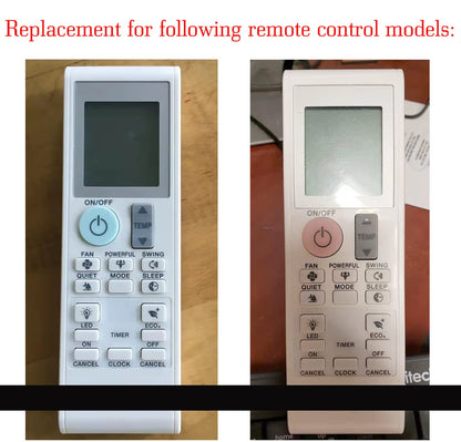 Replacement for DAIKIN Air Conditioner Remote Control FTKB09AXVJU FTKB12AXVJU FTKB18AXVJU FTKB24AXVJU FTKN09AXVJU FTKN12AXVJU FTKN18AXVJU FTKN24AXVJU FTXB09AXVJU FTXB12AXVJU FTXB18AXVJU FTXB24AXVJU