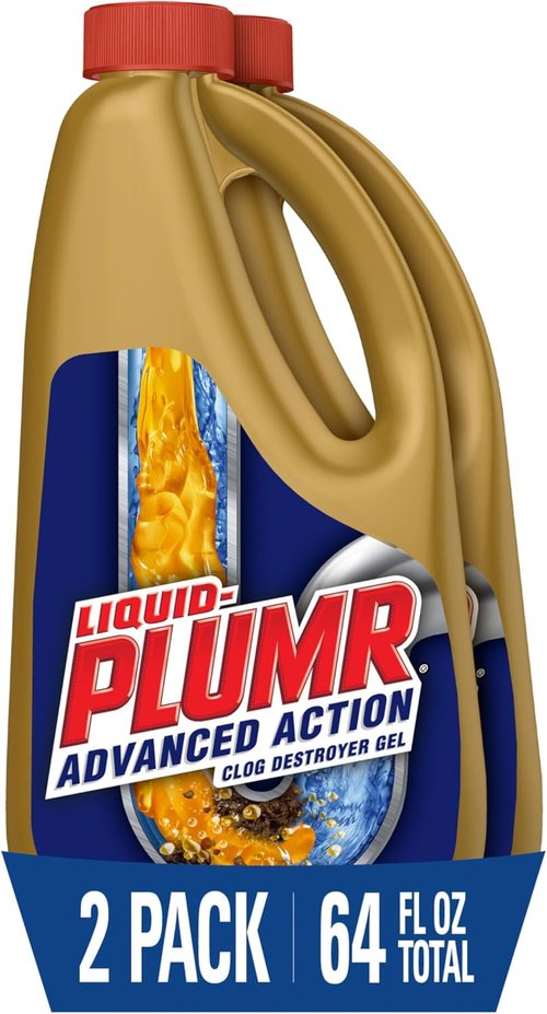Clorox Liquid-Plumr Clog Destroyer Gel - Advanced Action for Hair & Tough Clogs | 32 fl. oz. (2 Bottles)