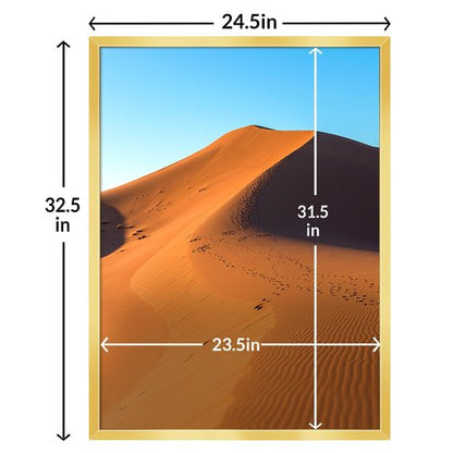 LaVie Home 24x32 Picture Frame for Wall Display, 24x32 Gold Picture Frame with HD Plexiglas, 24 x 32 Poster Frame 1 Pack, Display Frame for Vertical or Horizontal, Classic Collection