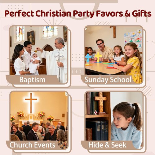 Little Jesus Figures - 30 Pack Mini Jesus Figurines in 5 Colors for Easter Party Favors | Ideal for Sunday School & Church Celebrations