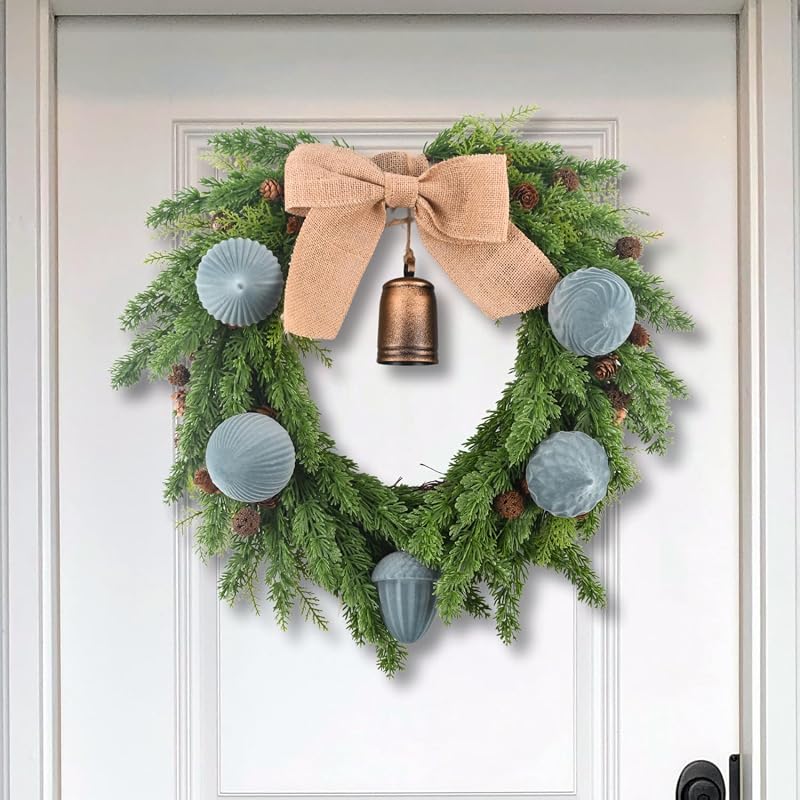 Grey Velvet Ornament Set - 24 Shatterproof Flocked Christmas Balls for Tree Décor - Dusty Blue/Gray (Variation: Grey)