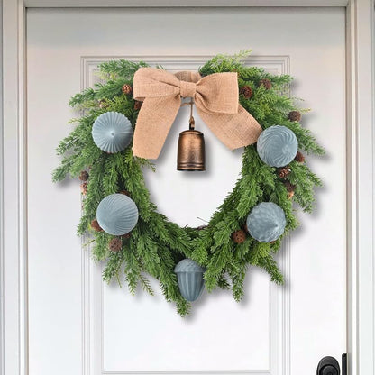 Grey Velvet Ornament Set - 24 Shatterproof Flocked Christmas Balls for Tree Décor - Dusty Blue/Gray (Variation: Grey)