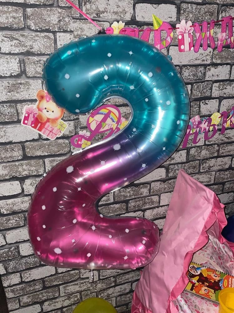Starry Sky 40-Inch Number 6 Balloon - Perfect for Birthday Decorations & Party Supplies