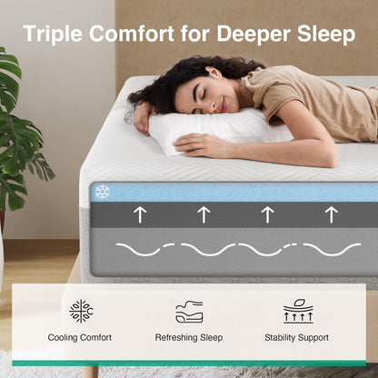 Novilla Full Mattress, 12 Inch Gel Memory Foam Full Size Mattress for Cool Night & Pressure Relief, Medium Plush Feel with Motion Isolating, Bliss