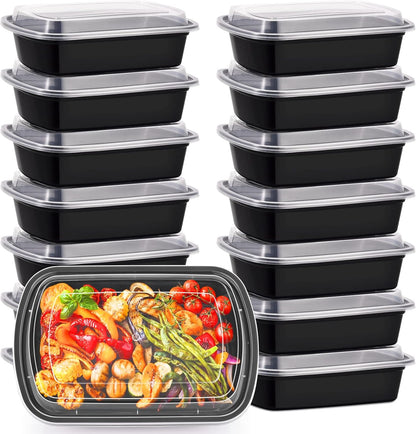 Skiennix 38oz Meal Prep Containers - Extra Large, Thick, Reusable & BPA-Free | 30-Pack, Microwave Safe