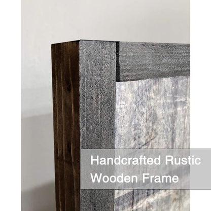 Elephant Picture Wooden Wall Art: African Wild Animals Artwork Framed Painting Print for Living Room (36''W x 24''H,Multi-Sized)