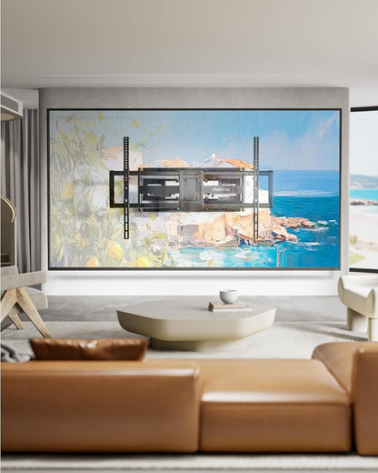monTEK Heavy Duty XXL Full Motion TV Wall Mount - Fits 60-120 Inch TVs, Holds 265 lbs, Swivel & Tilt