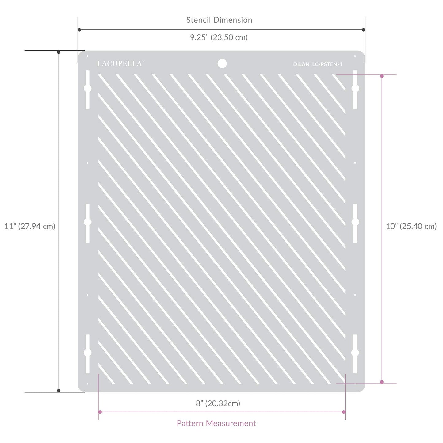 Lacupella Cake Baking Stencil - Seamless Delicate Pattern for Decorating Tall Double Barrel Cake to Use with Buttercream, Royal Icing, Ganache, Paint, Airbrush (FOLD)